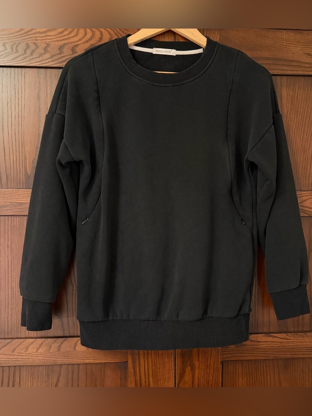 Smallshow Fleece Nursing Sweatshirt Breastfeeding Tops Size Small